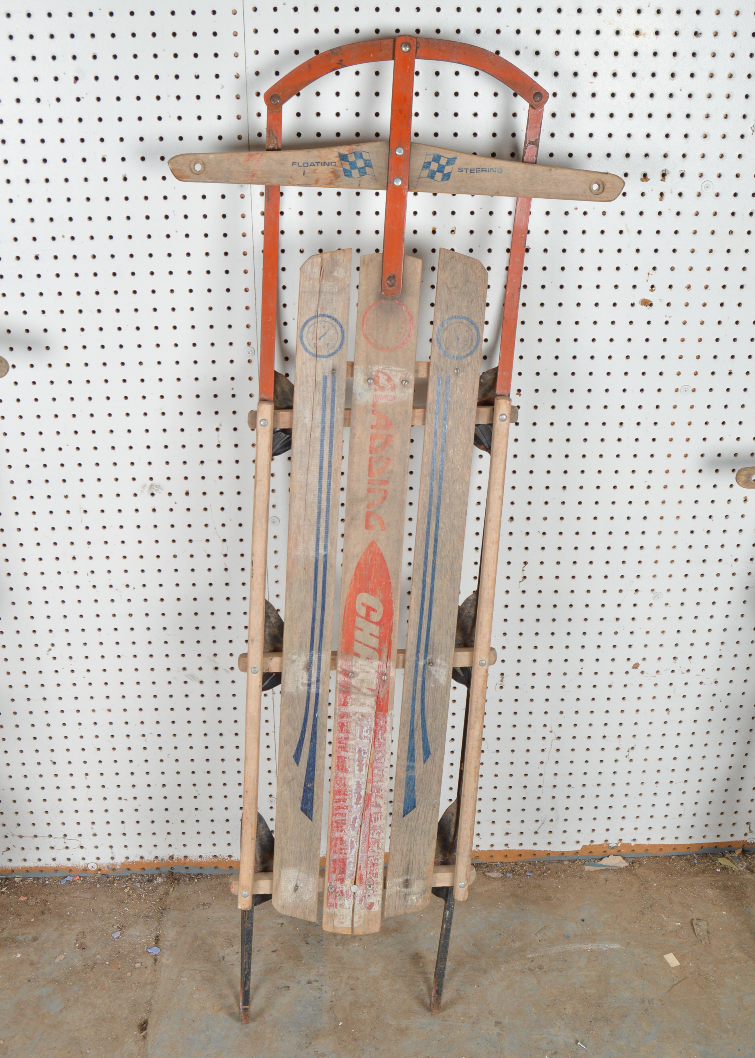 Five Vintage Wooden Sleds