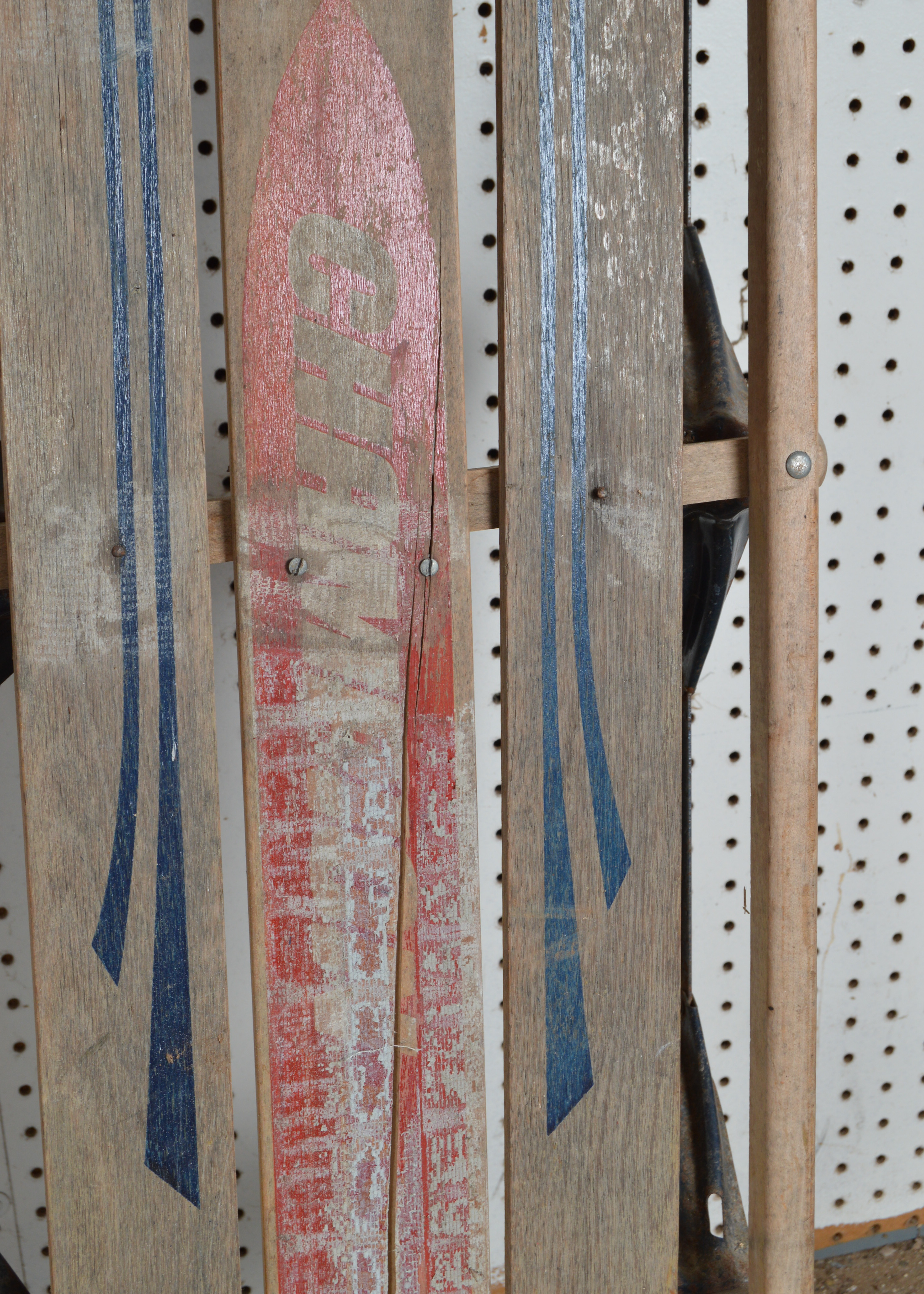 Five Vintage Wooden Sleds