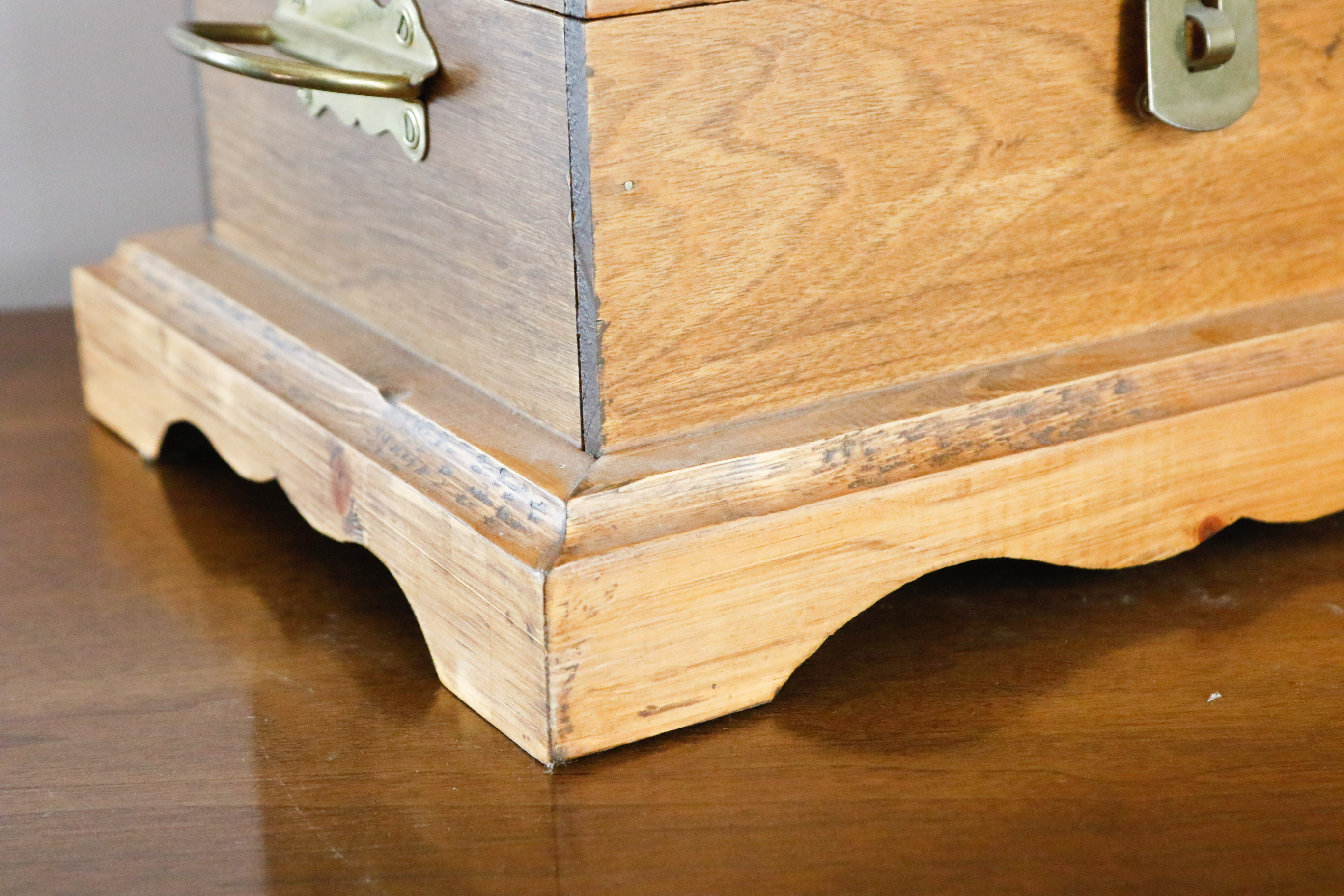 Brass Handled Wooden Box