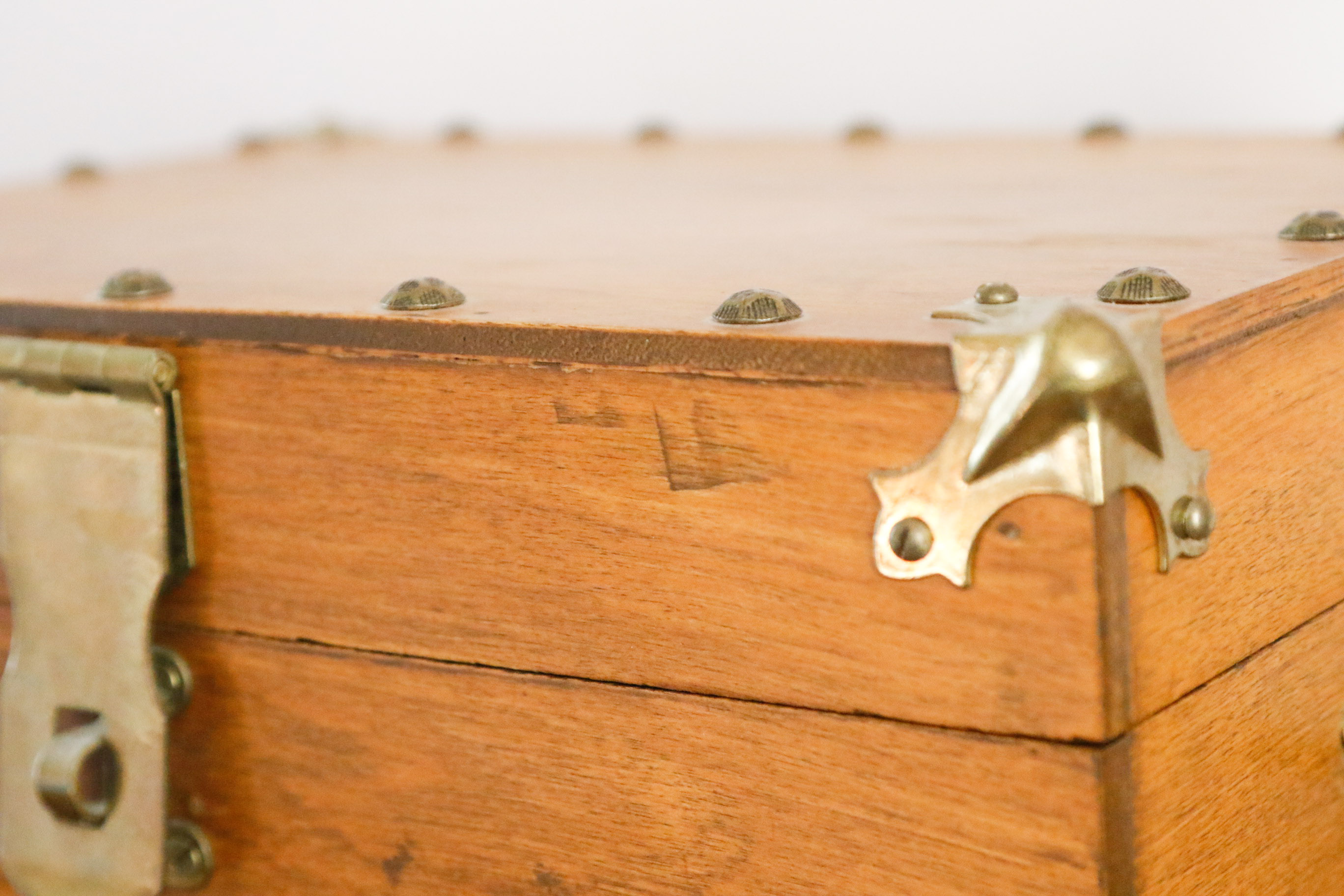 Brass Handled Wooden Box