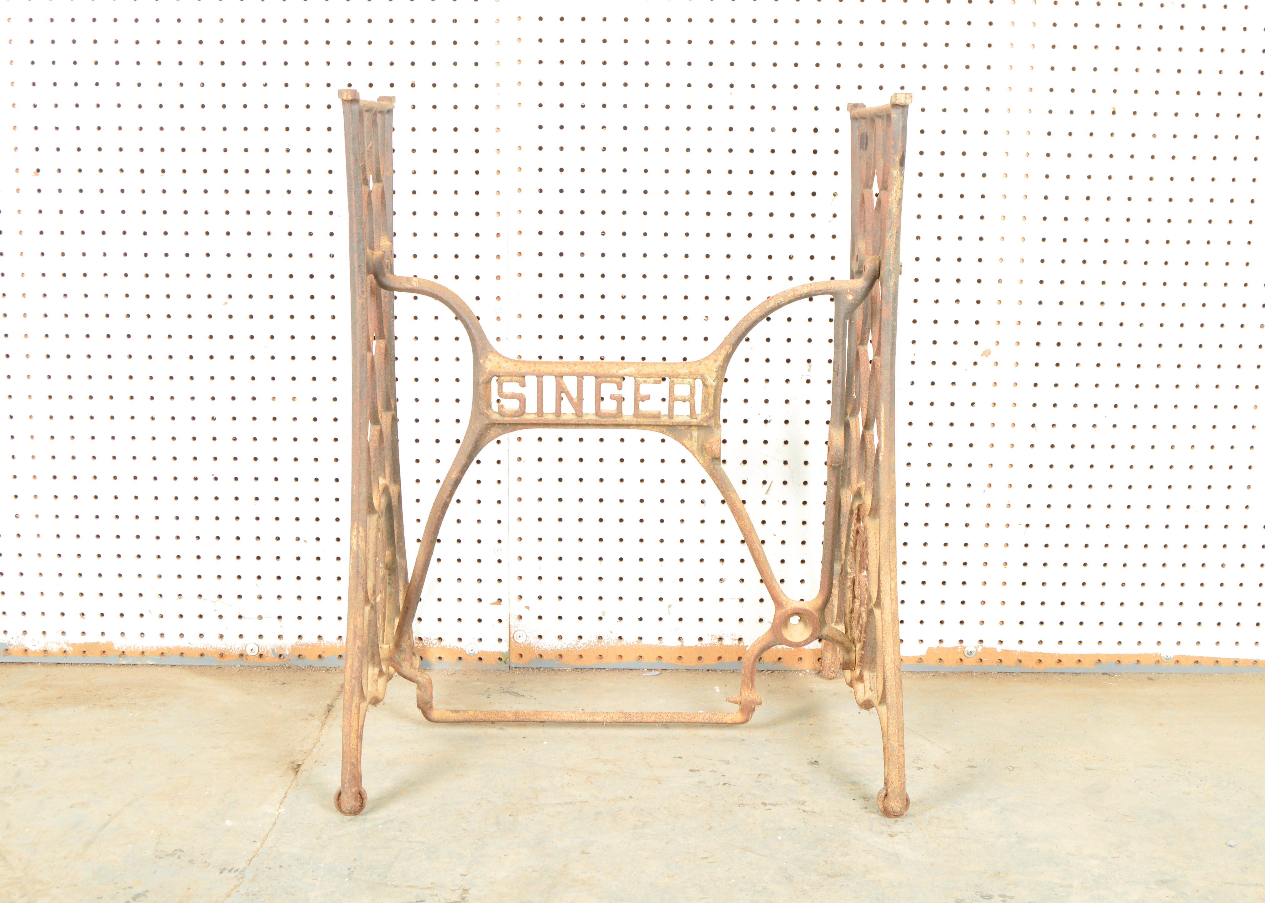 Gold Cast Iron Singer Sewing Machine Frame