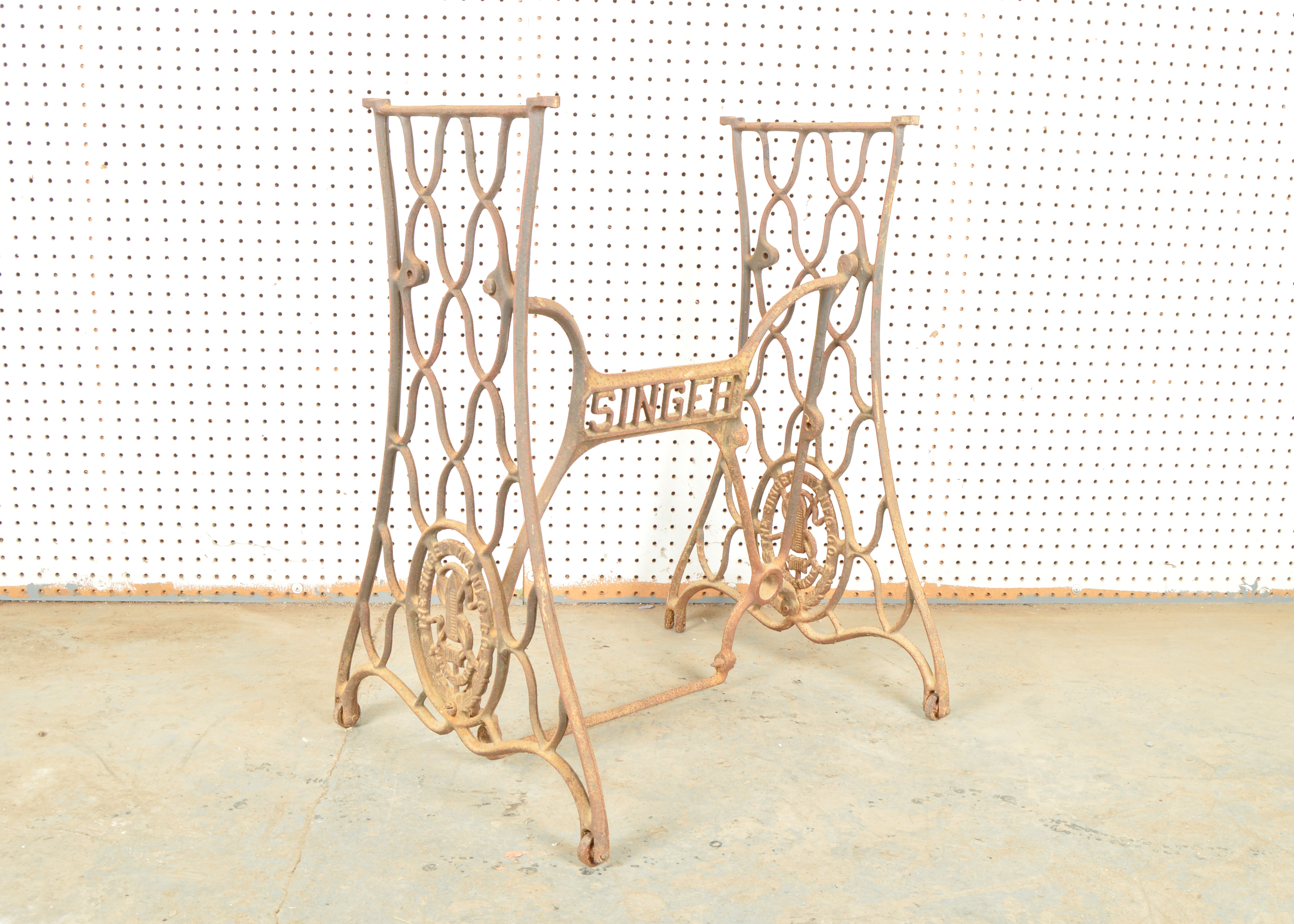 Gold Cast Iron Singer Sewing Machine Frame