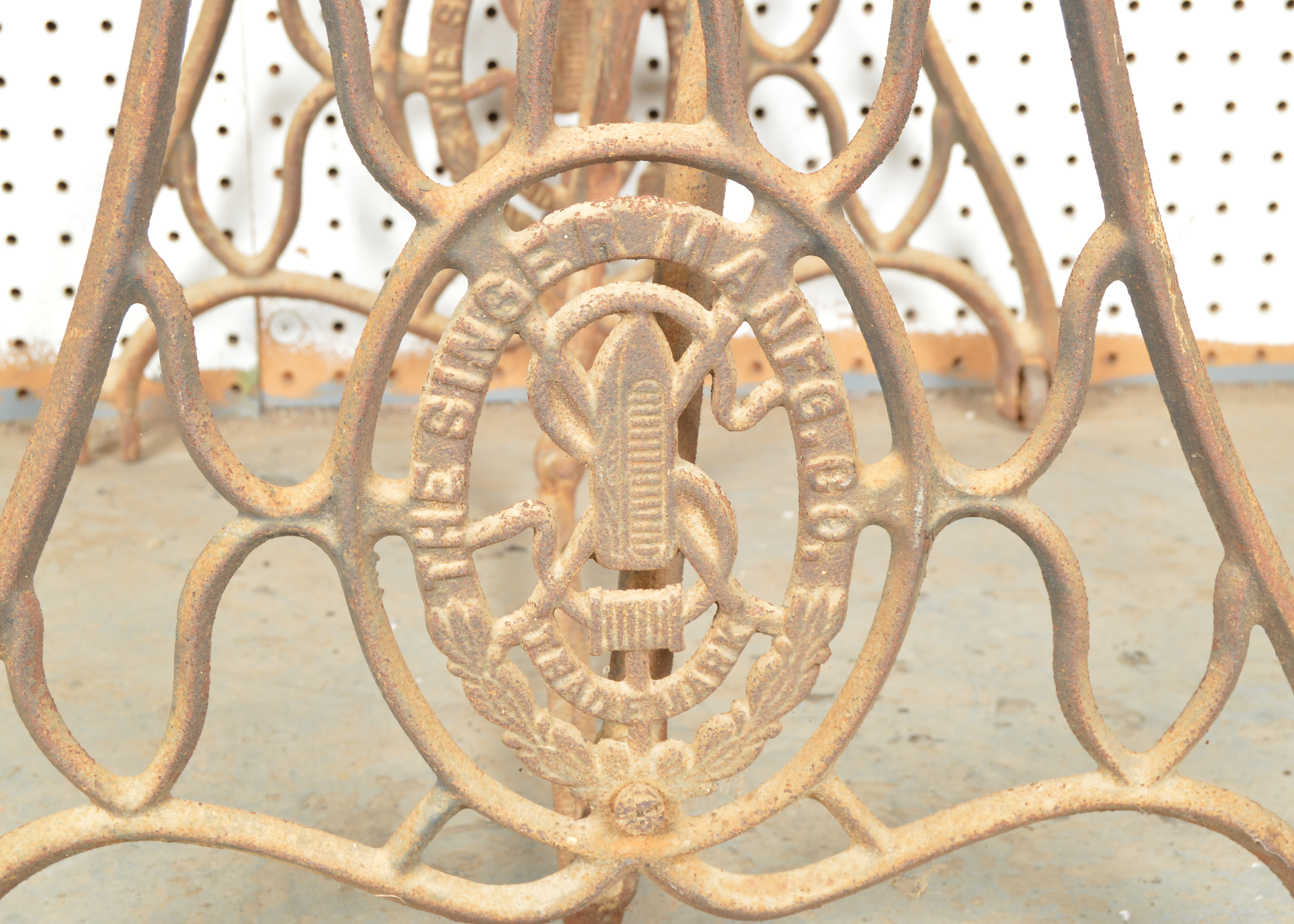 Gold Cast Iron Singer Sewing Machine Frame