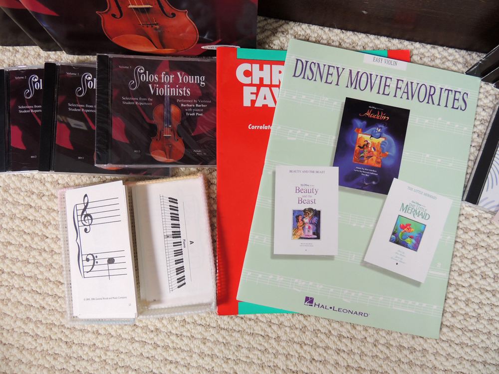 Piano and Violin Sheet Music, Lessons, Crochet Craft Books