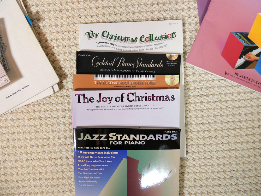 Piano and Violin Sheet Music, Lessons, Crochet Craft Books