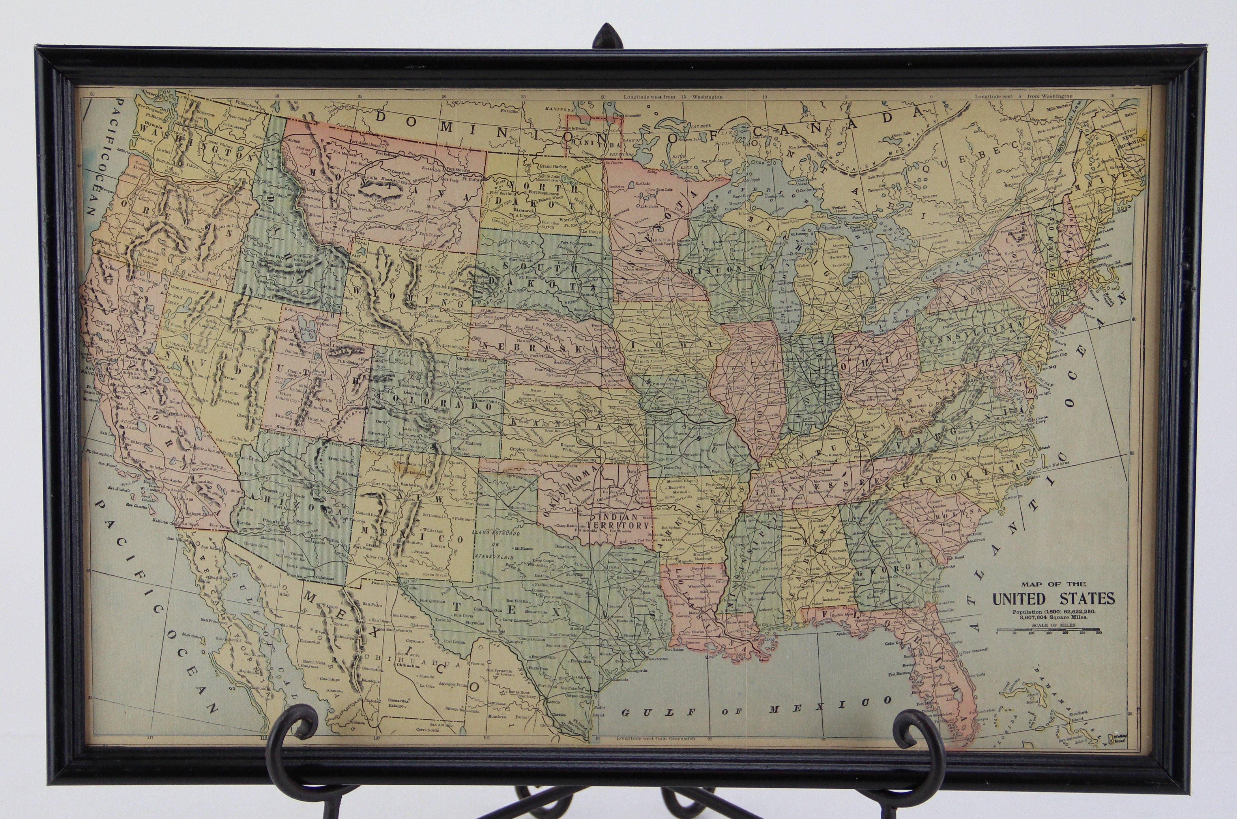 Original 1898 Map of the United States