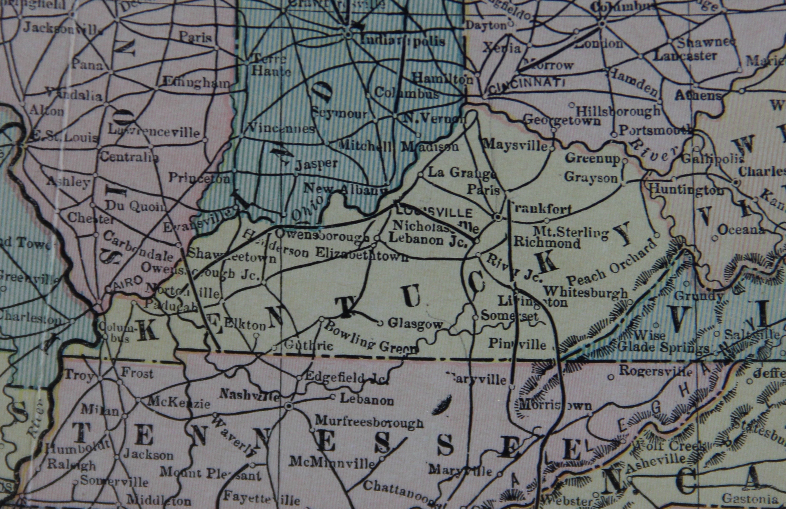 Original 1898 Map of the United States