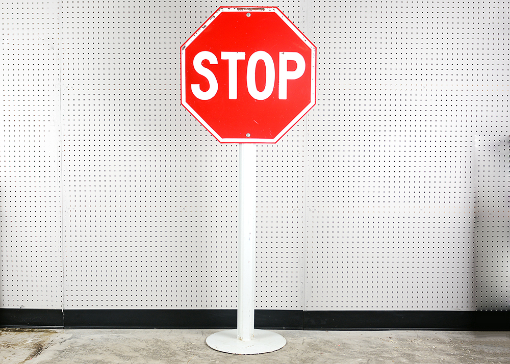 Freestanding Stop Sign