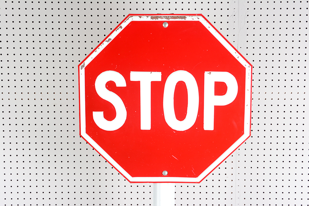 Freestanding Stop Sign
