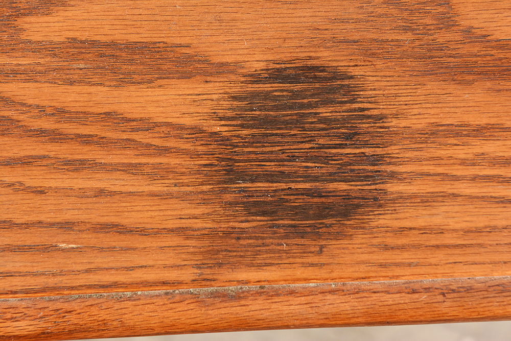 Oak Pedestal Side Table