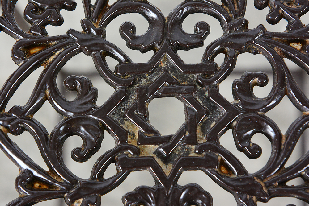 Metal and Tile Plant Stand