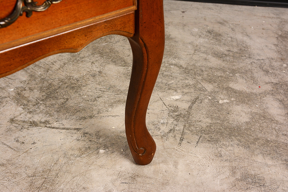 Faux Marble Top End Table