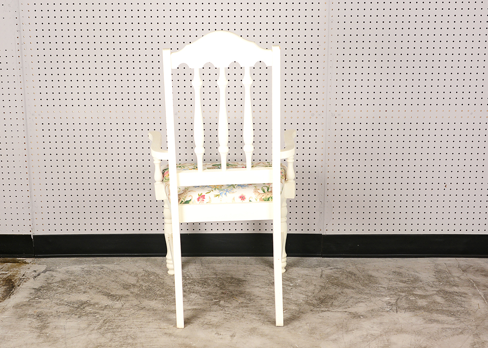 Hand-Painted Floral Armchair