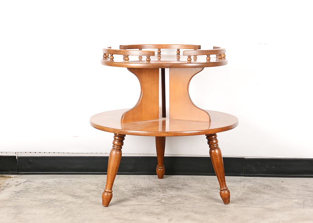 Two Tier Maple Laminate End Table