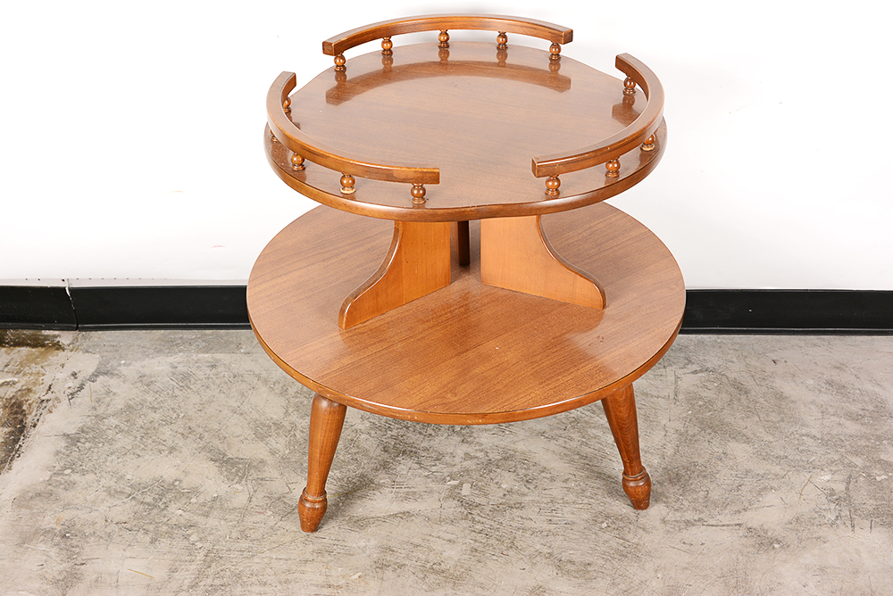 Two Tier Maple Laminate End Table