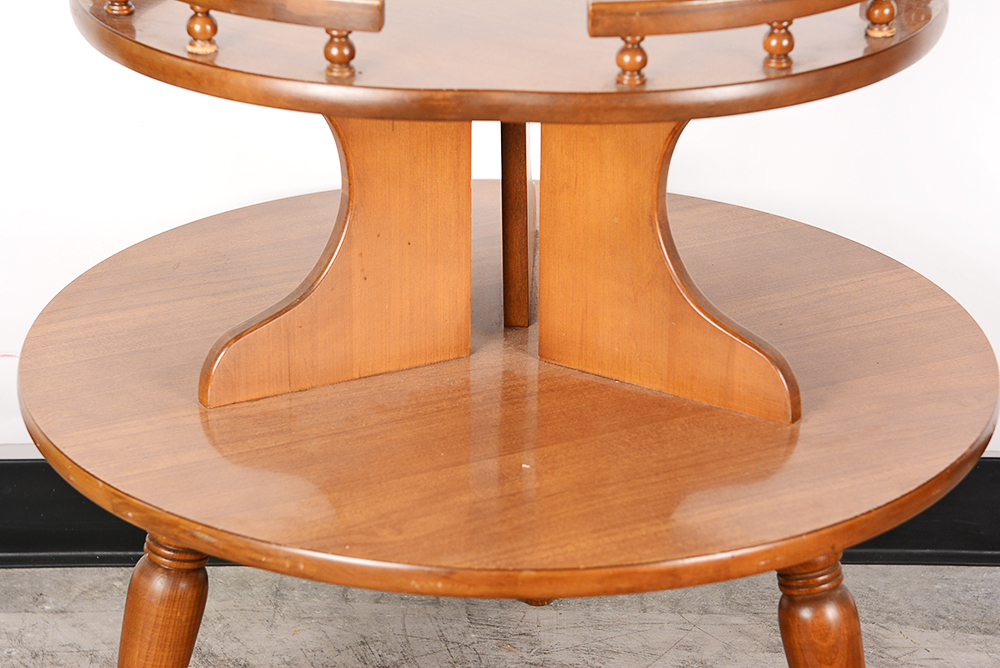 Two Tier Maple Laminate End Table