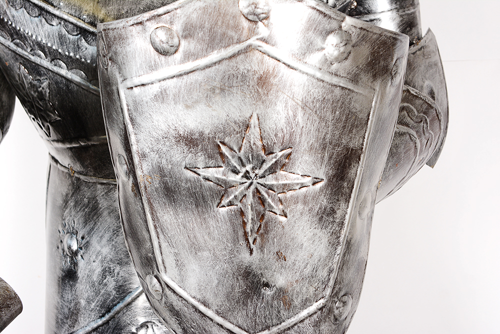 Full Size Tin Suit of Armor with Sword and Shield