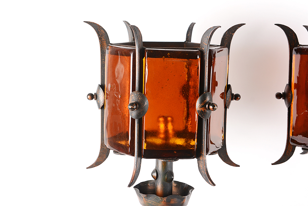 Contemporary Gothic Revival Style Lamp Pair