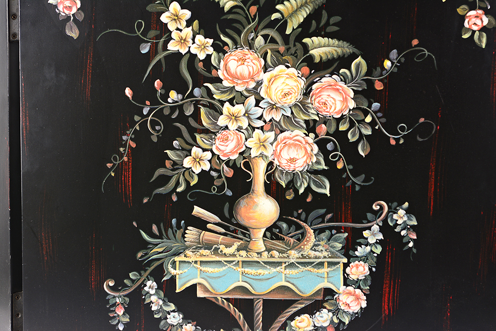 Painted Wooden Fire Screen