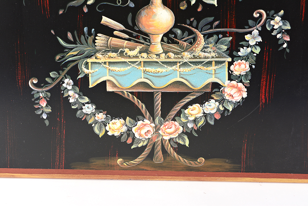 Painted Wooden Fire Screen