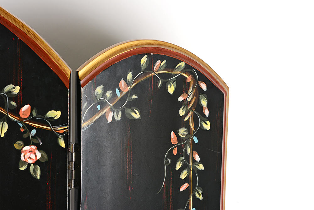 Painted Wooden Fire Screen