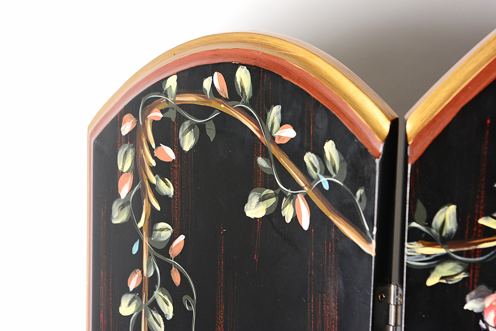 Painted Wooden Fire Screen