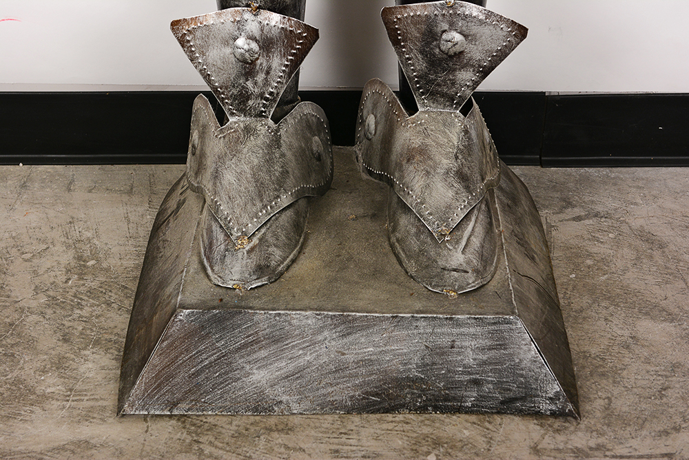 Full Size Tin Suit of Armor with Sword and Shield