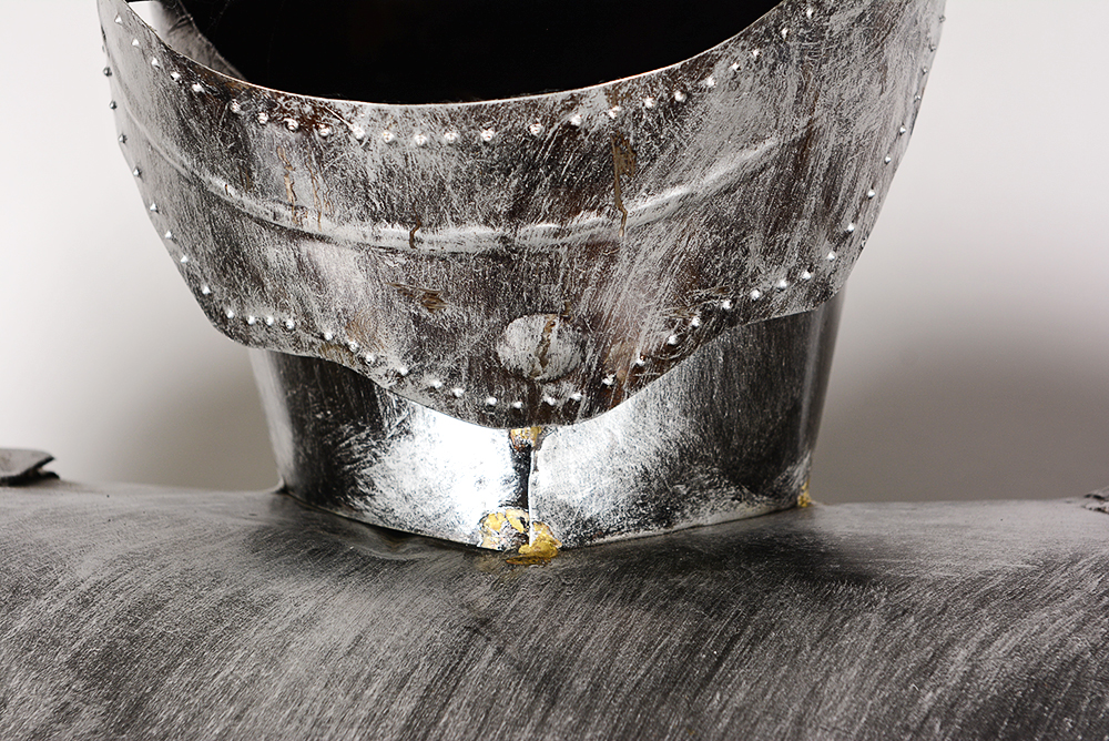 Full Size Tin Suit of Armor with Sword and Shield