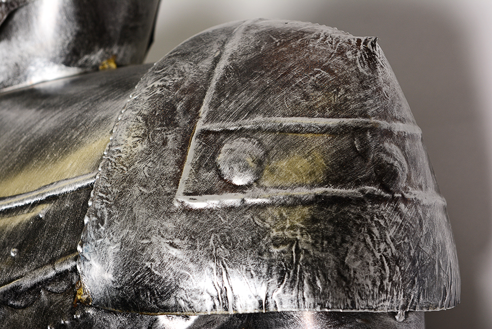 Full Size Tin Suit of Armor with Sword and Shield