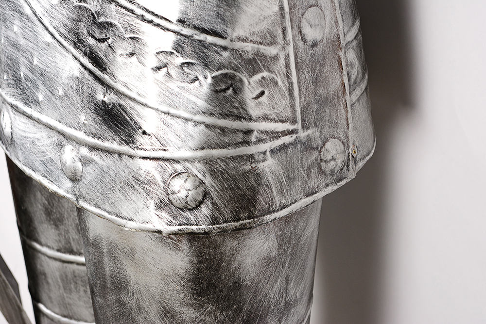 Full Size Tin Suit of Armor with Sword and Shield