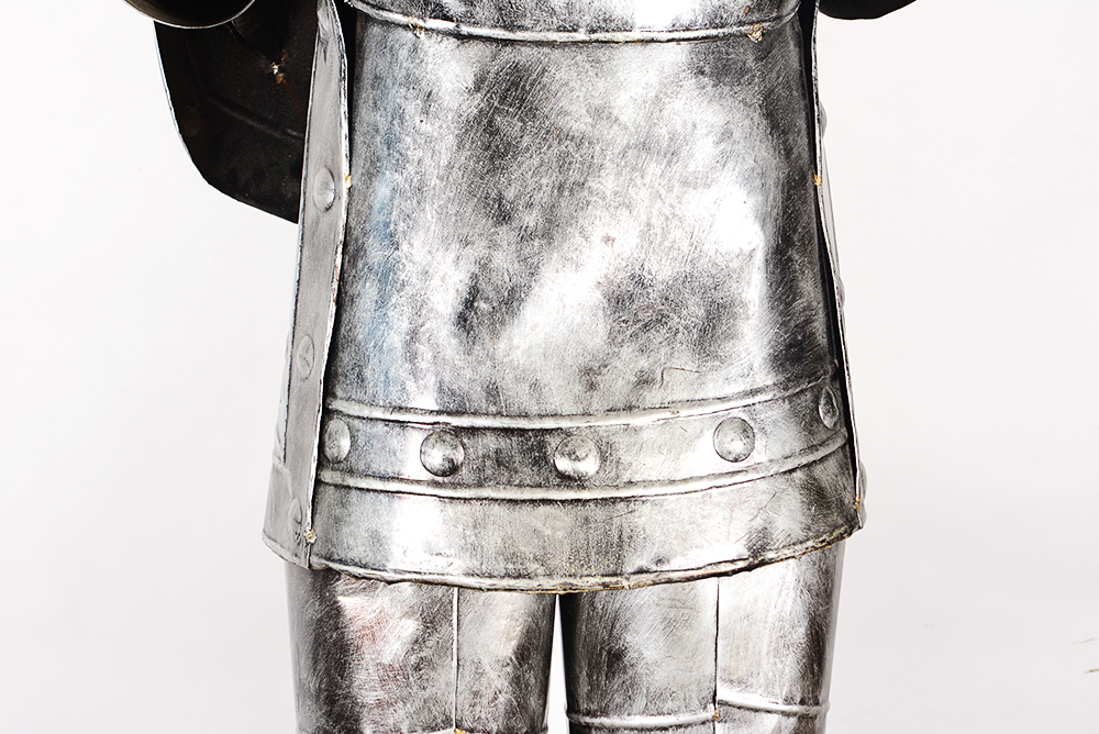Full Size Tin Suit of Armor with Sword and Shield