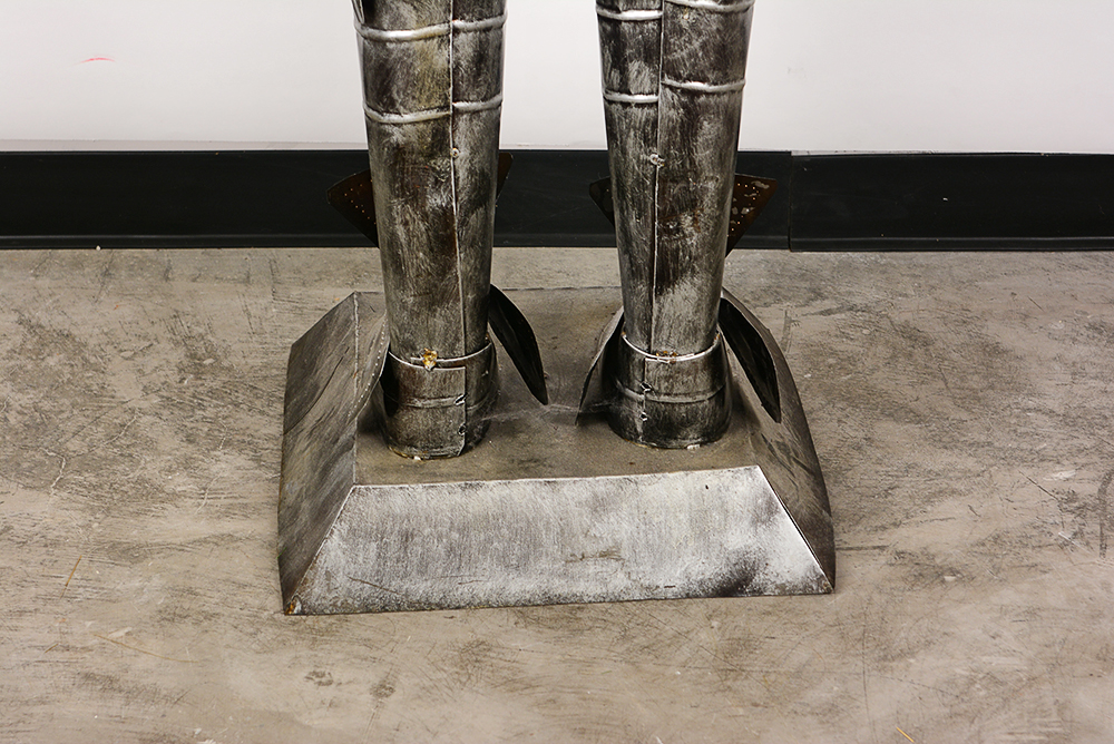 Full Size Tin Suit of Armor with Sword and Shield