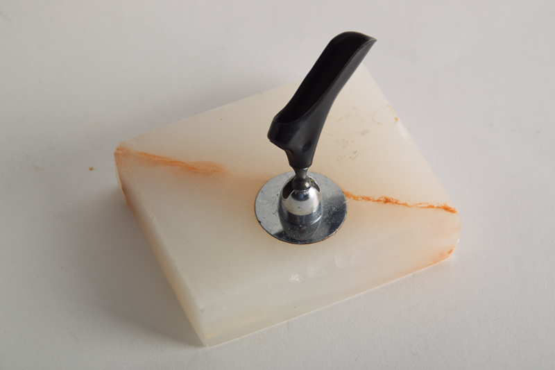 Vintage Onyx Base Desk Set