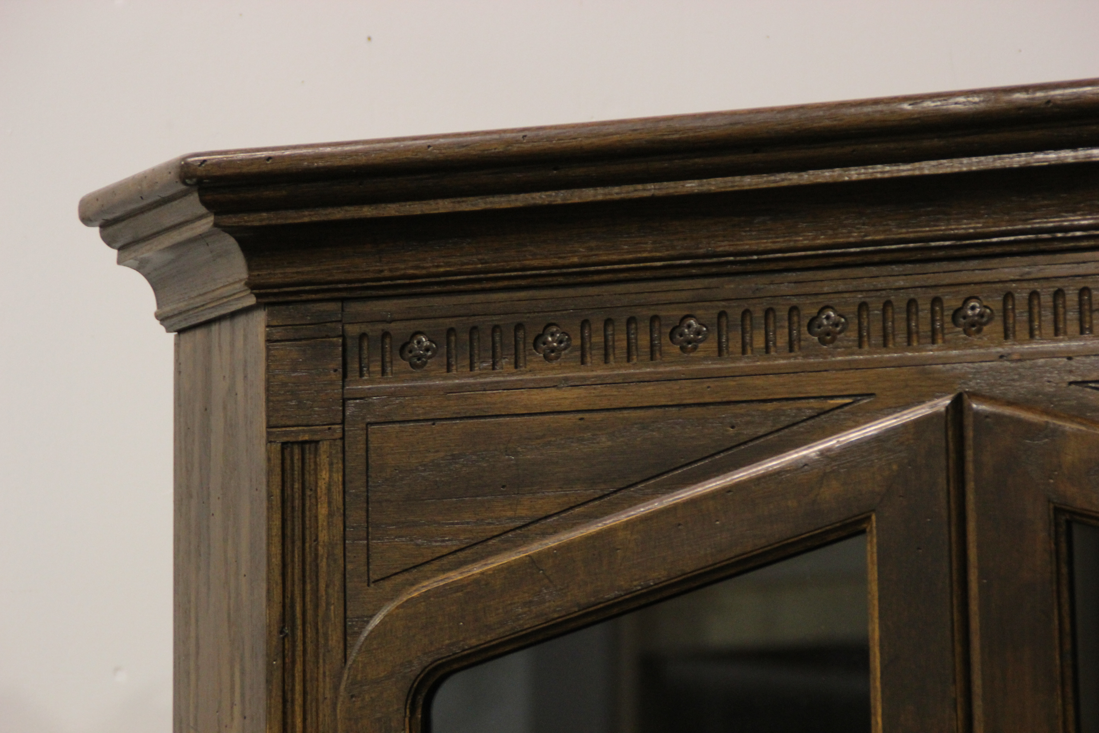 Traditional Tiger Maple Corner Cabinet