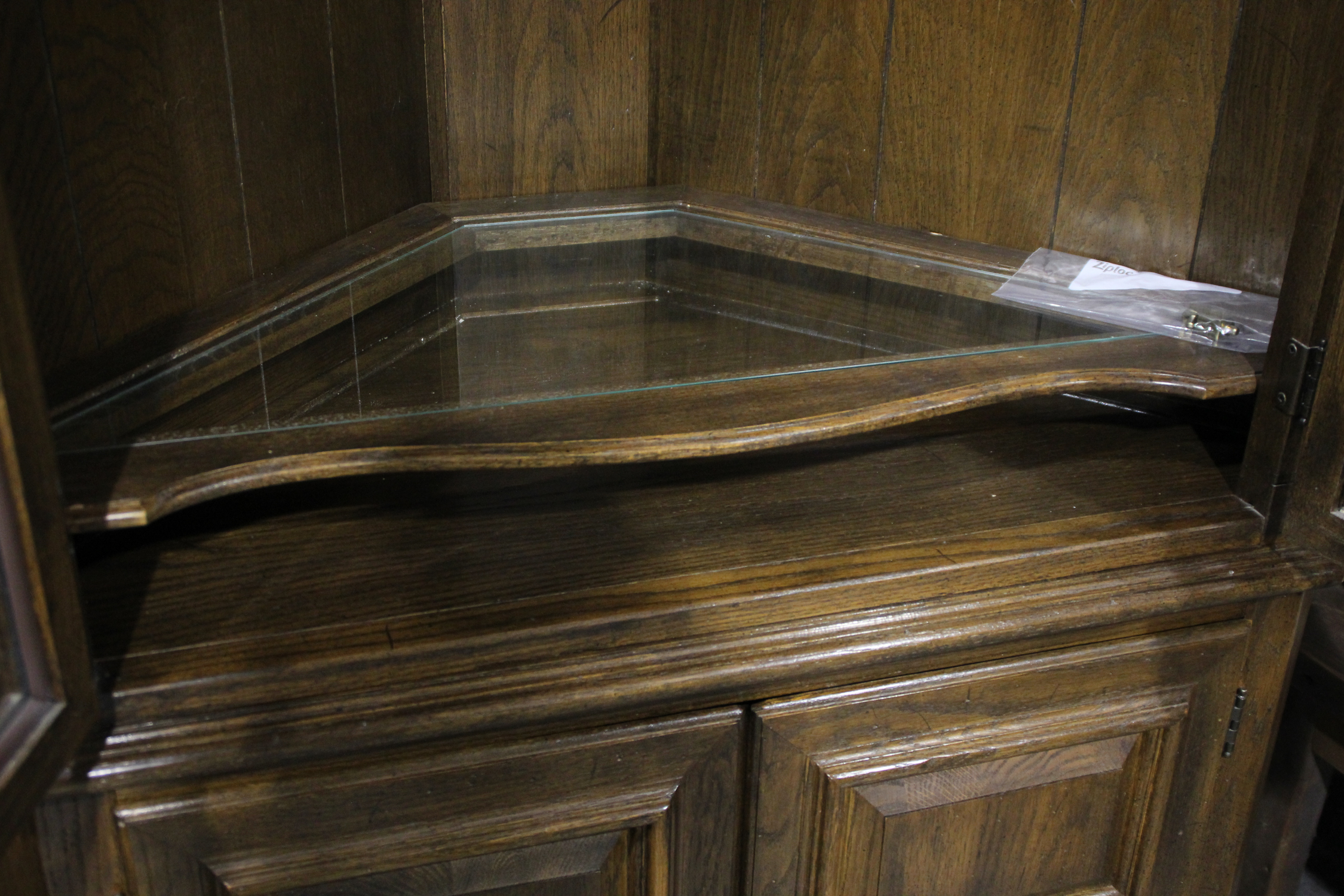 Traditional Tiger Maple Corner Cabinet