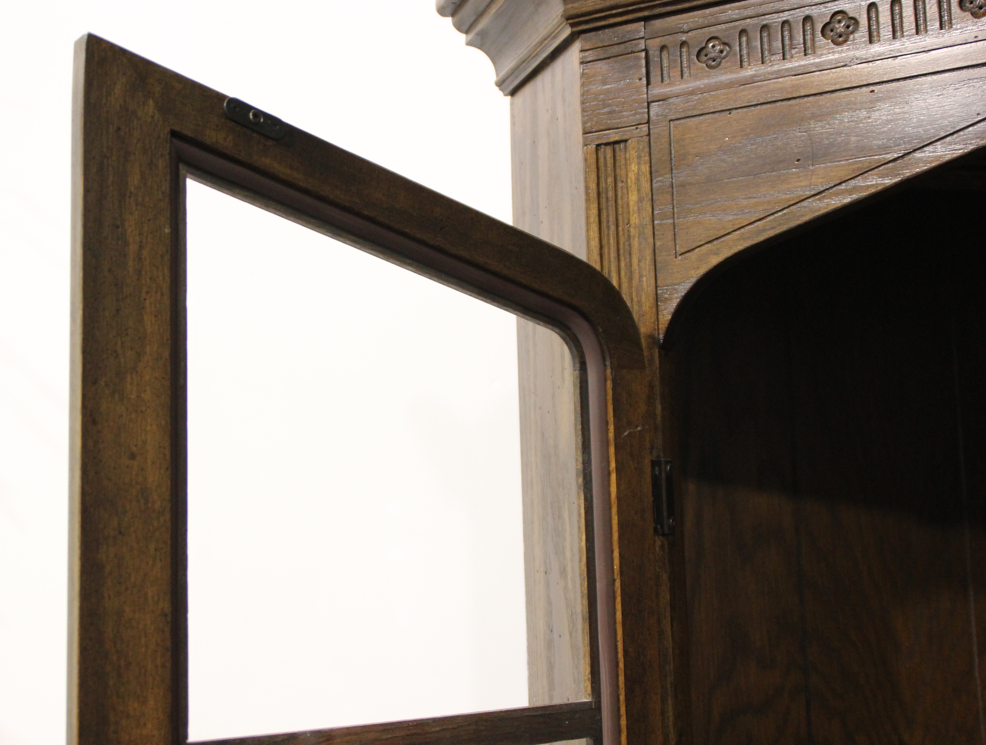 Traditional Tiger Maple Corner Cabinet