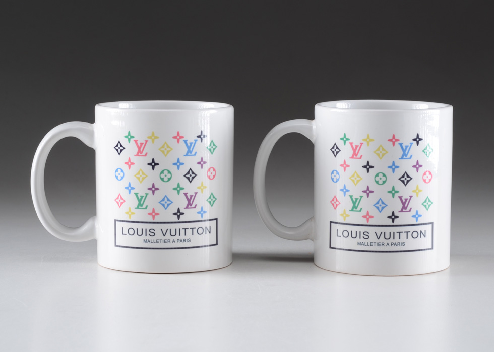 Pair of Louis Vuitton "Rainbow" Mugs