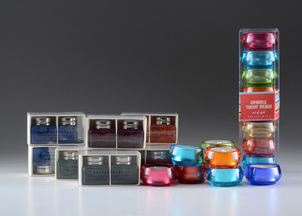 Pottery Barn Tea Light Holders and Salt and Pepper Shakers