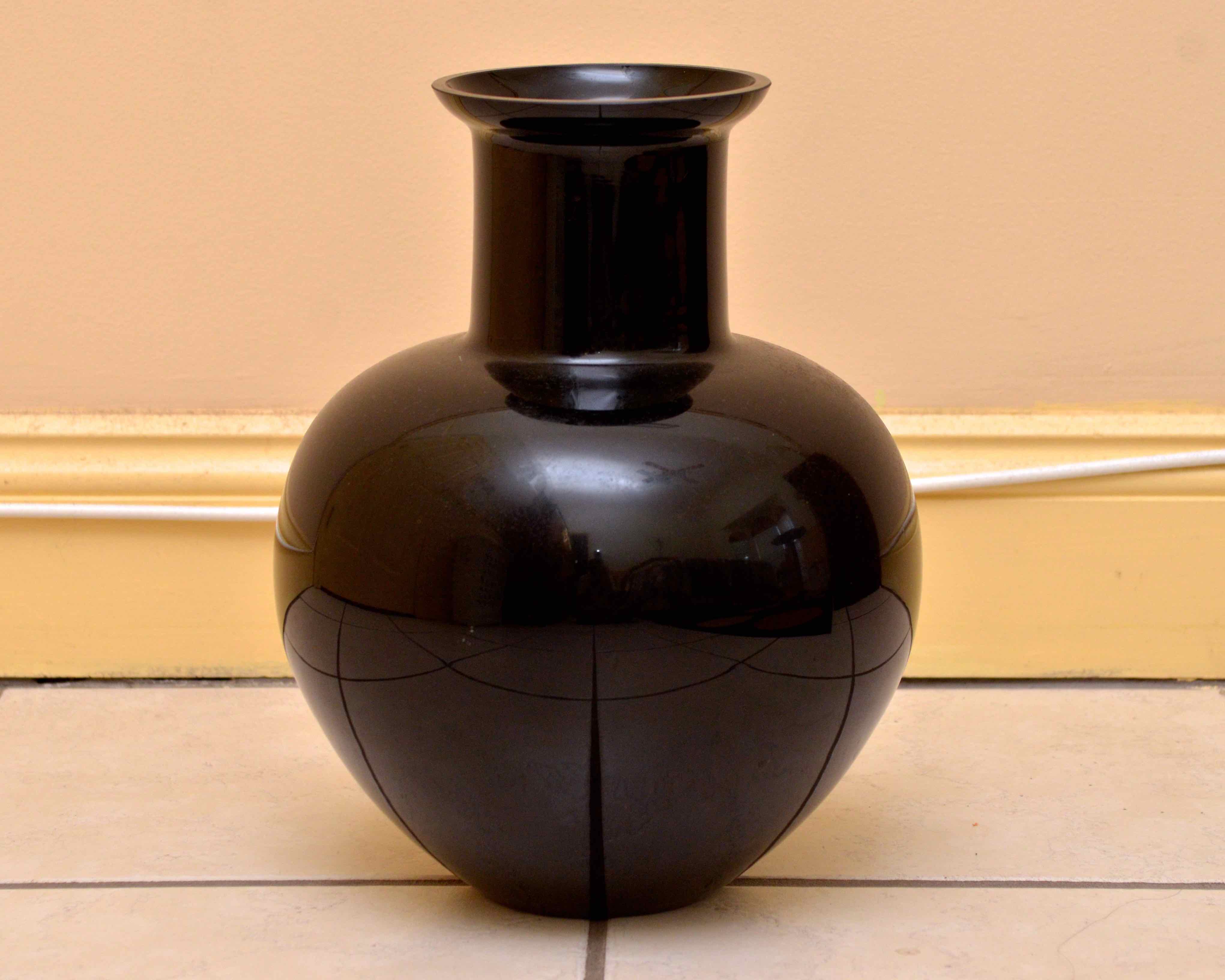 Elegant Black Urn Vase