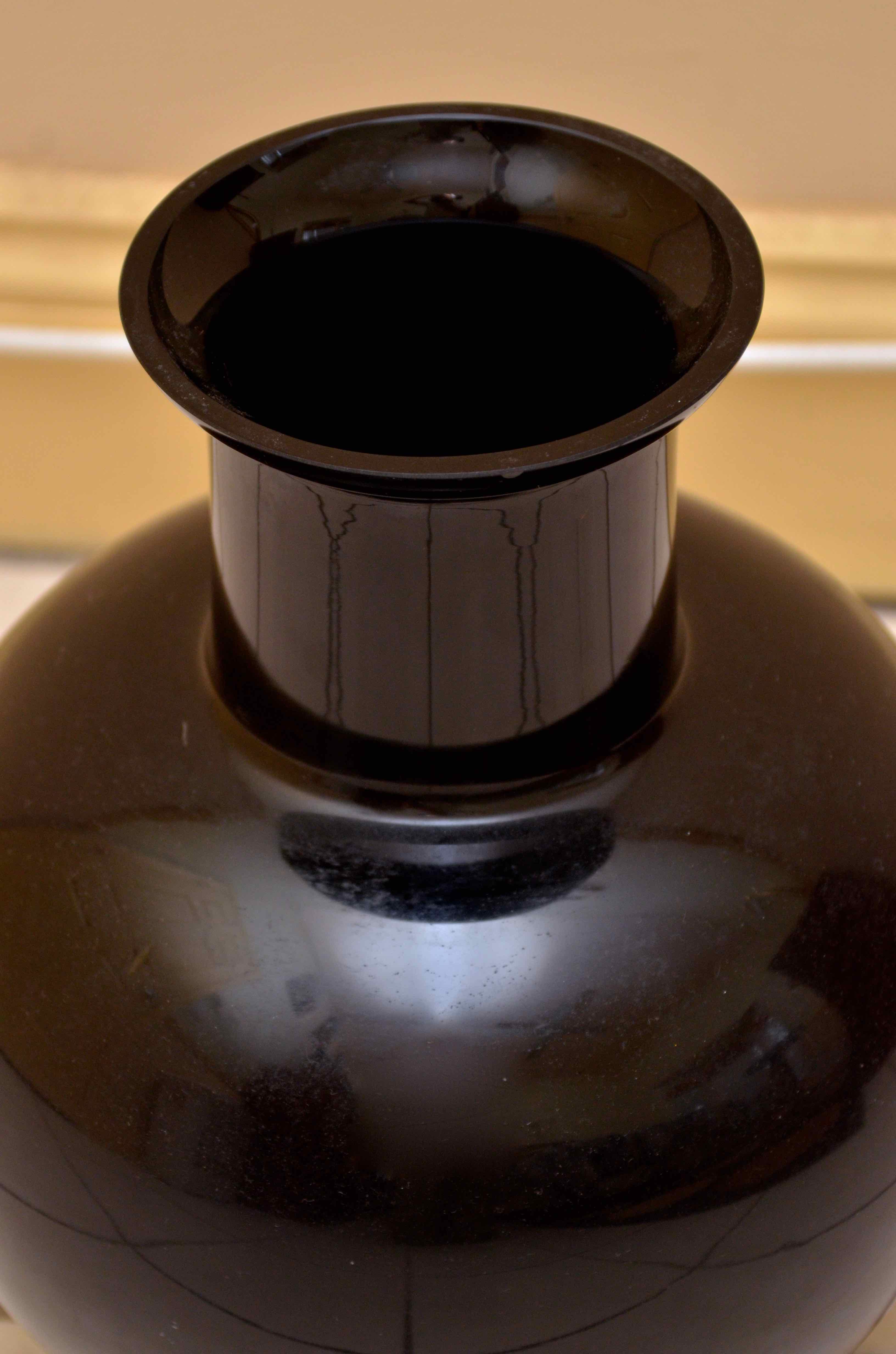 Elegant Black Urn Vase