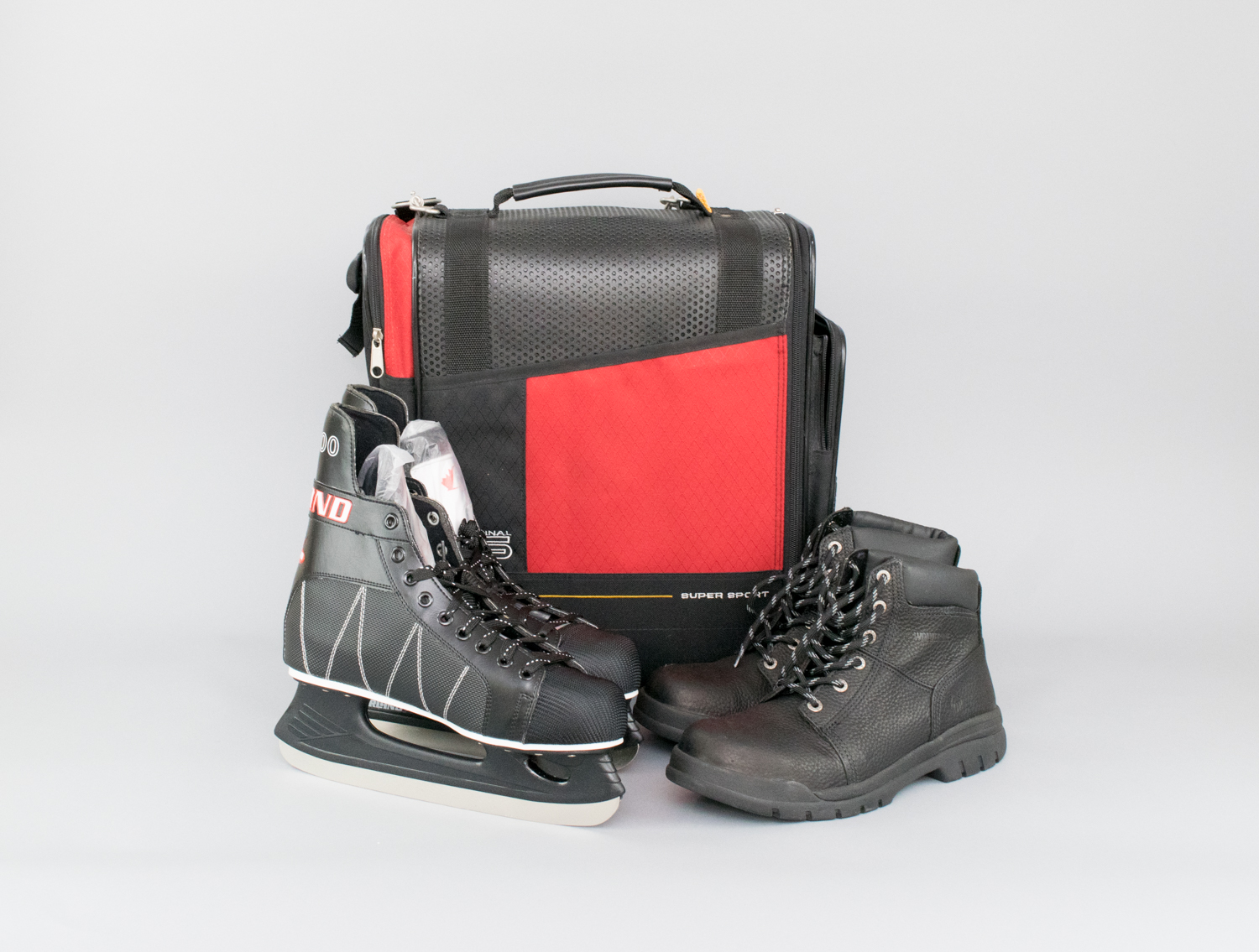 Wolverine Work Boots, Ferland Hockey Skates, & Ogio Locker Bag