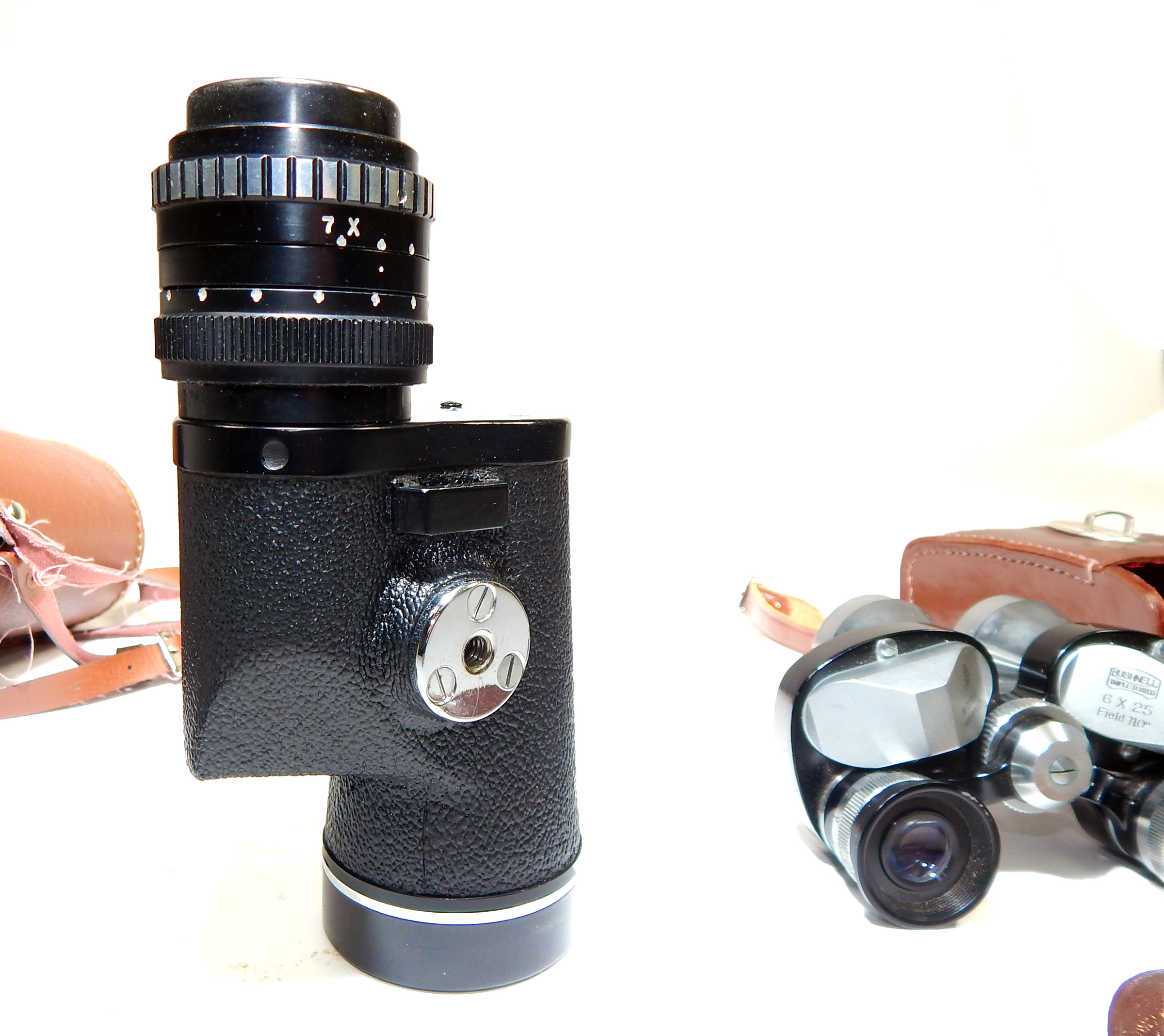 Vintage Remington Field Monocular and Bushnell Binoculars