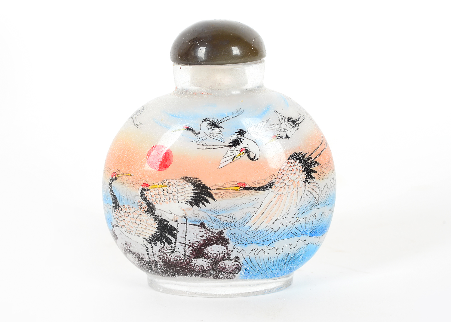 Reverse Painted Vintage Snuff Bottle