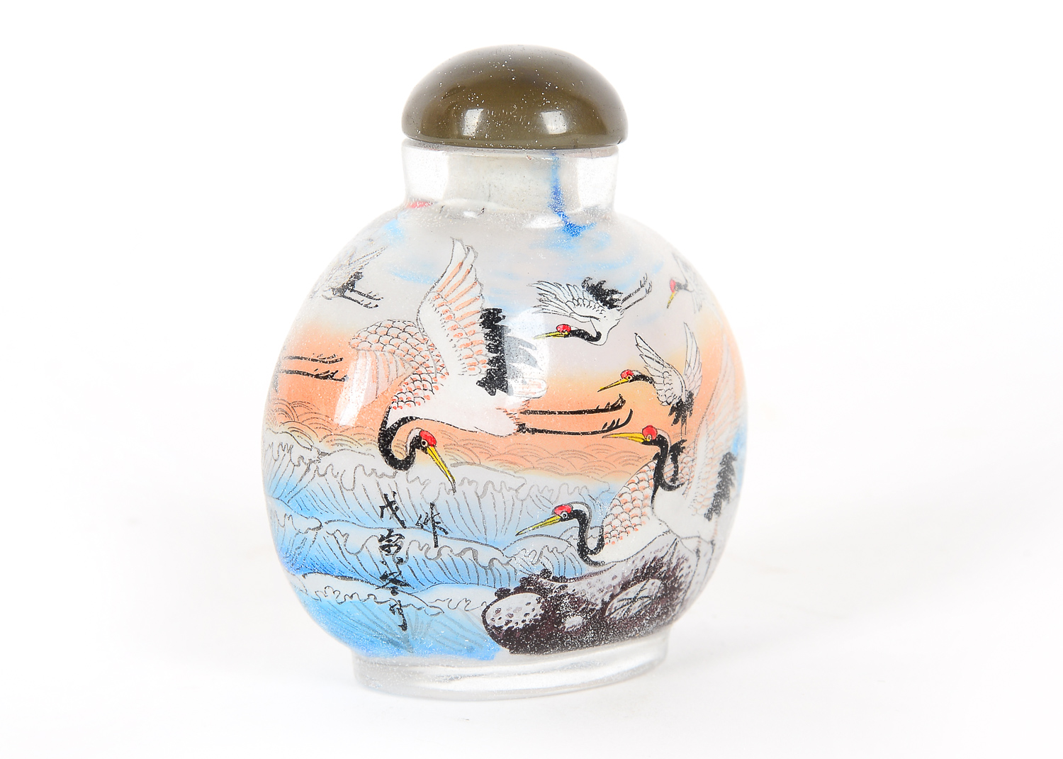 Reverse Painted Vintage Snuff Bottle