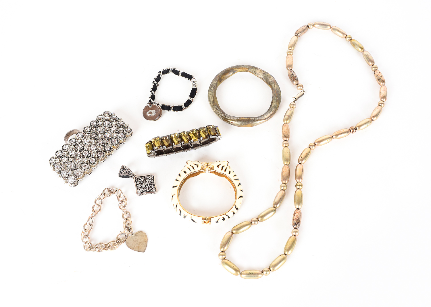 Collection of Silver Tone Costume Jewelry