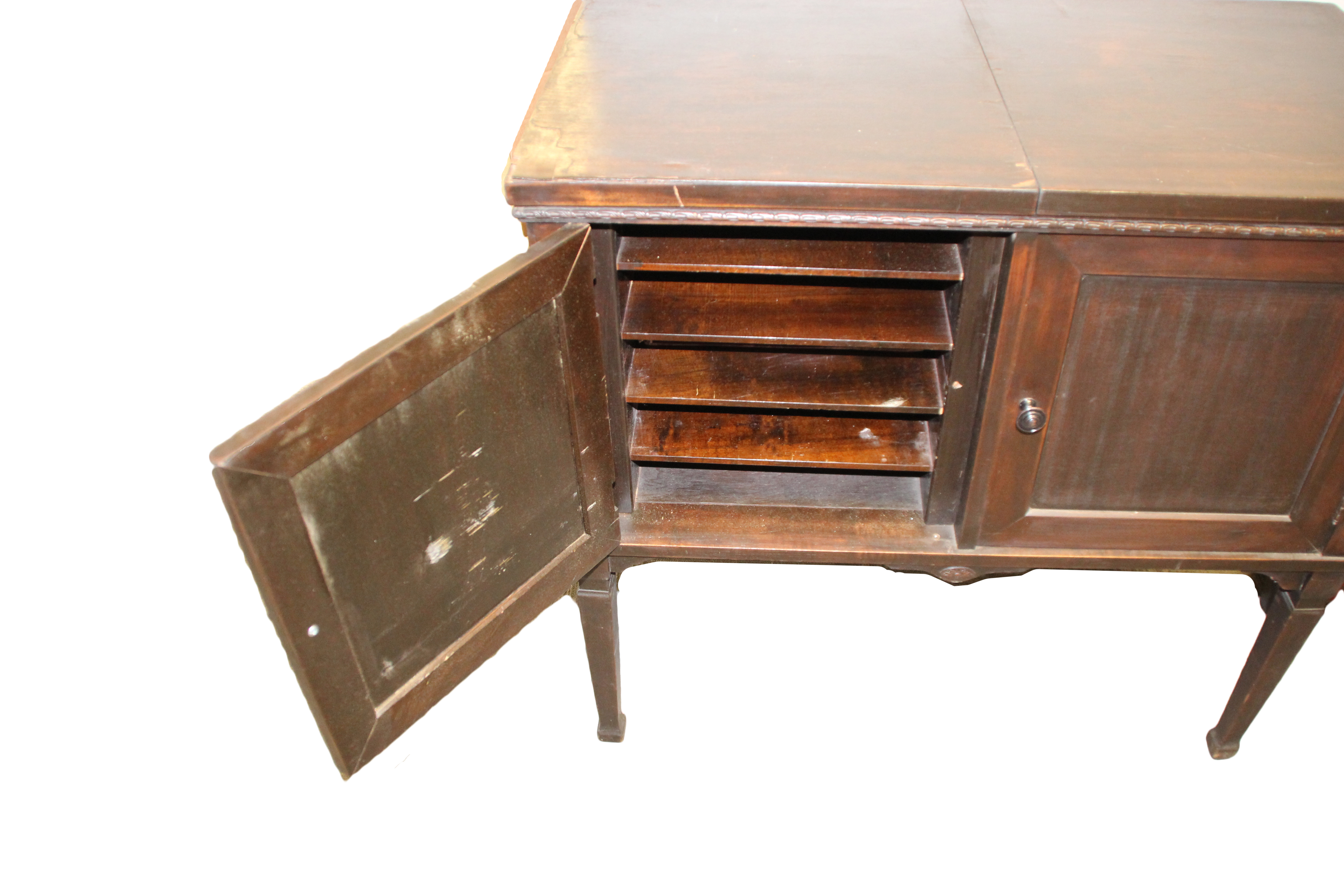 Vintage Columbia Grafonola Hand Crank Phonograph Cabinet