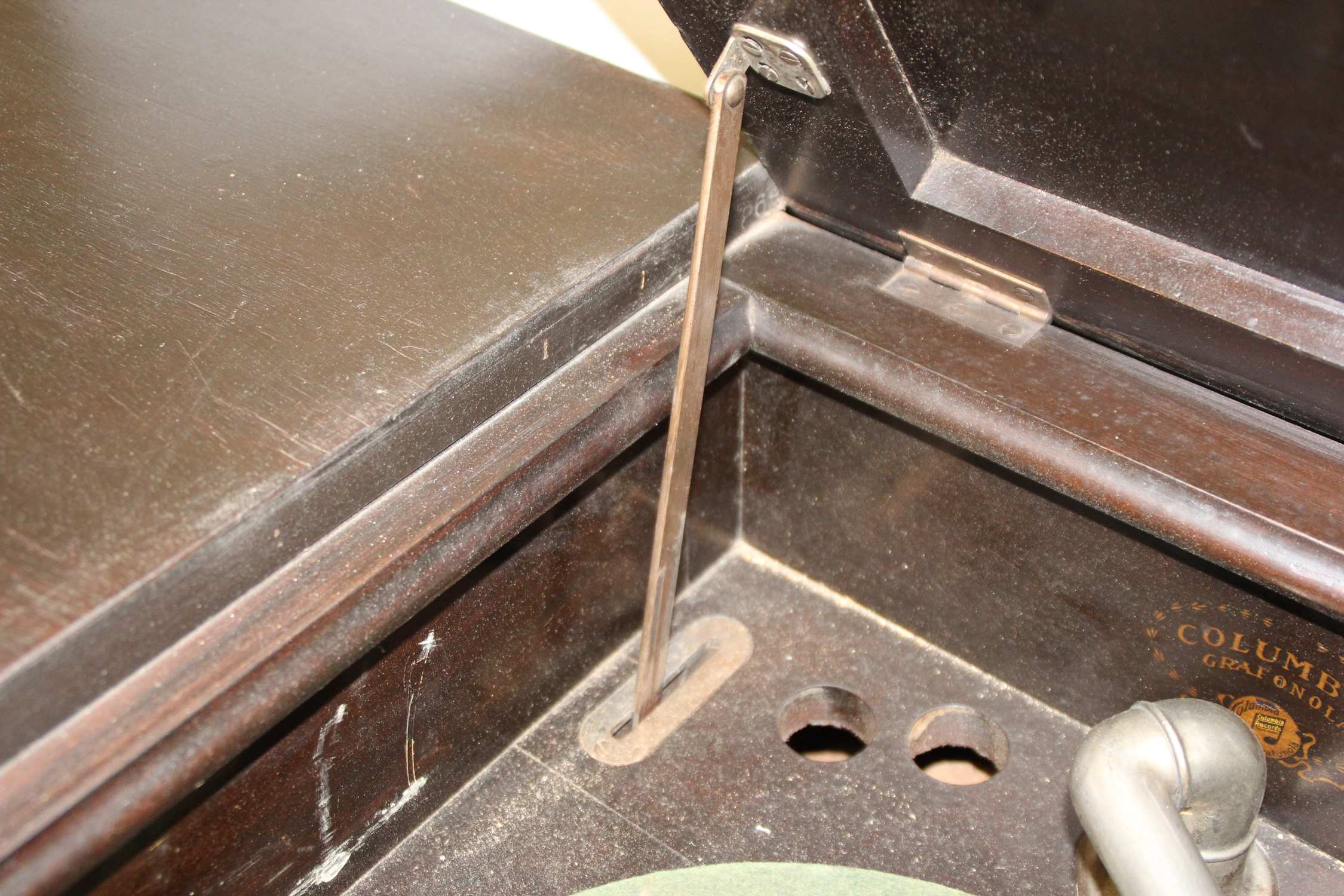 Vintage Columbia Grafonola Hand Crank Phonograph Cabinet