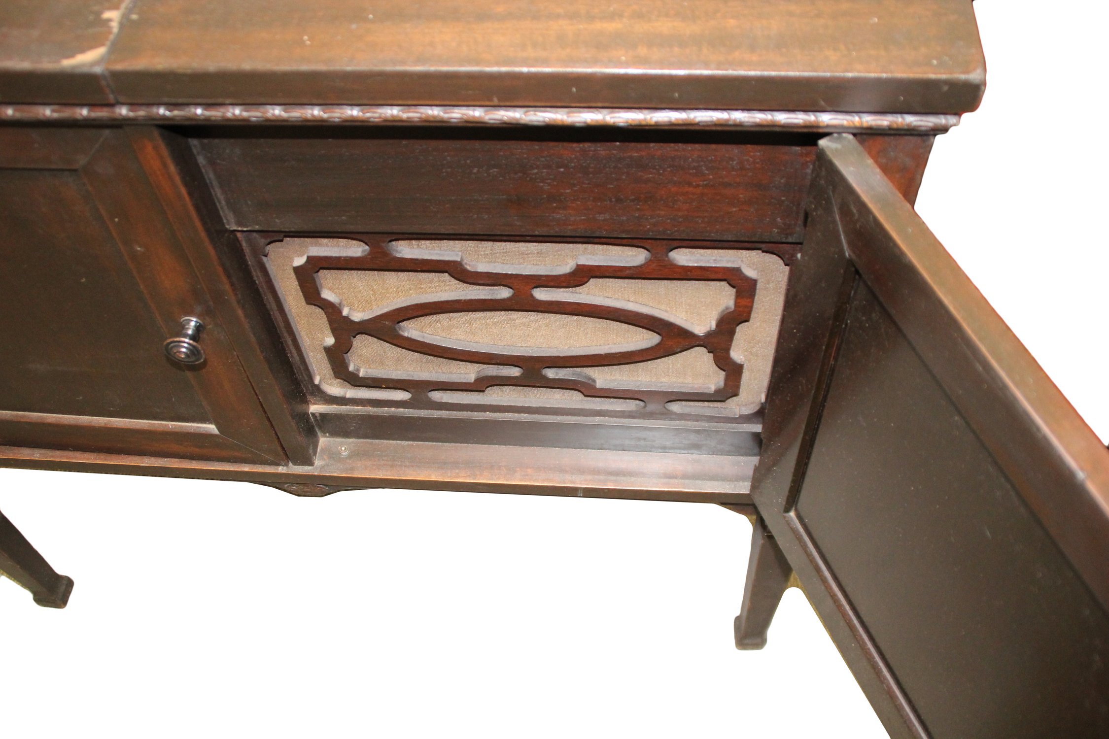 Vintage Columbia Grafonola Hand Crank Phonograph Cabinet