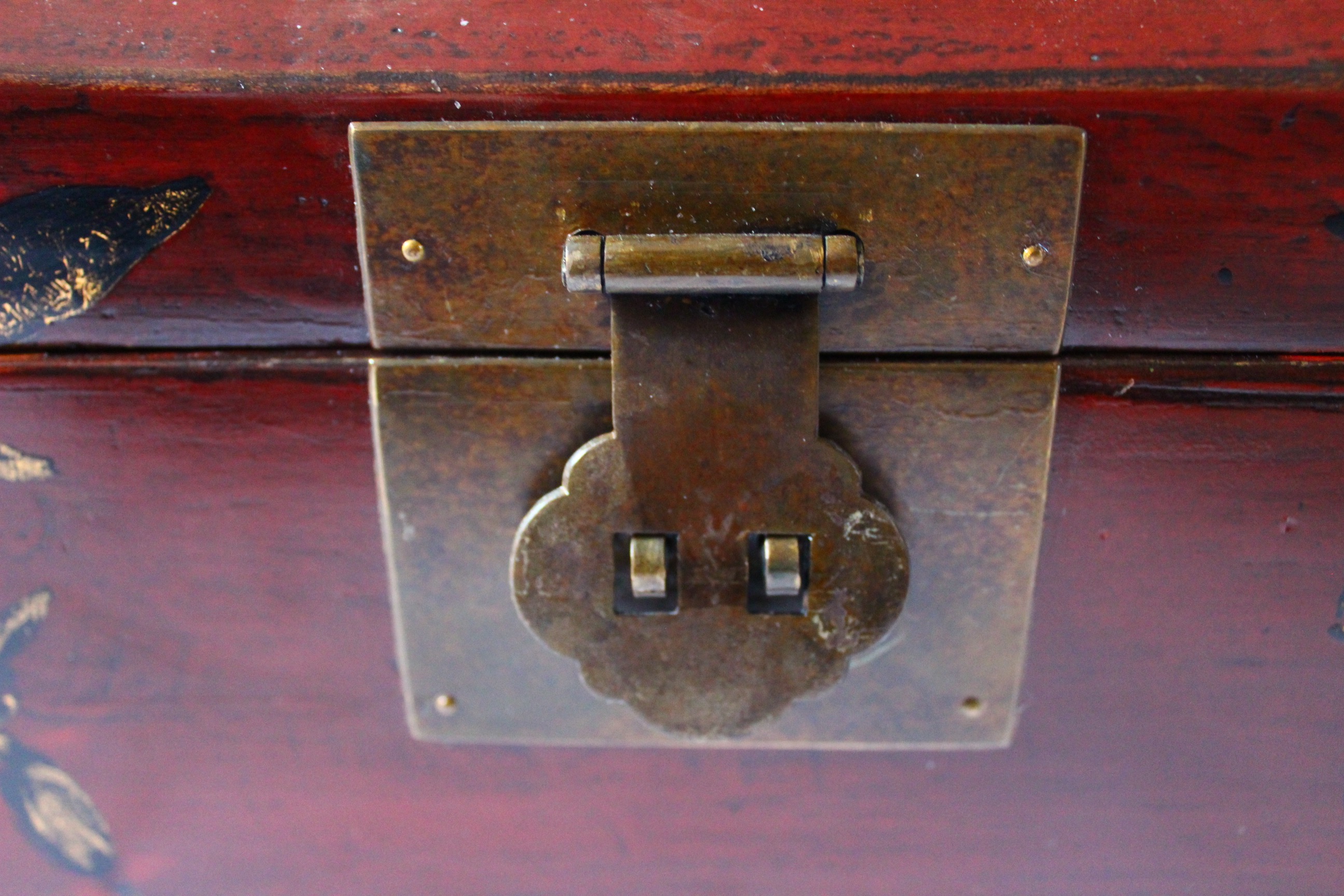 Antique Chinese Pillow Box