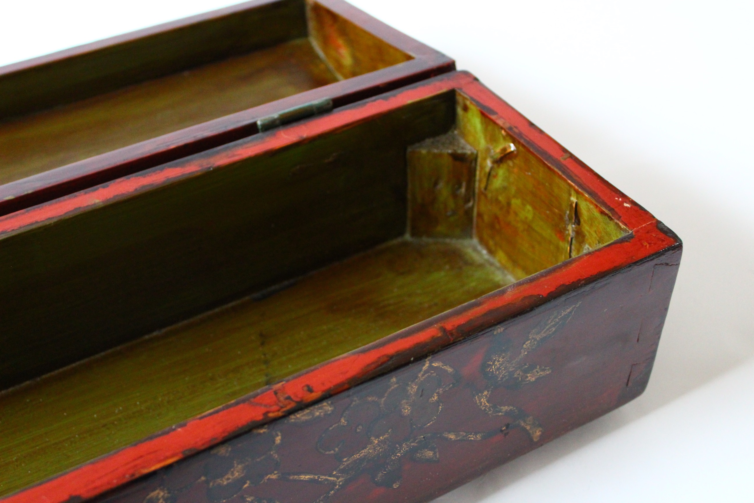 Antique Chinese Pillow Box